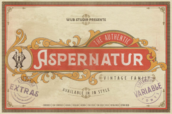 Aspernatur: A Vintage Display Font for Editorial Design