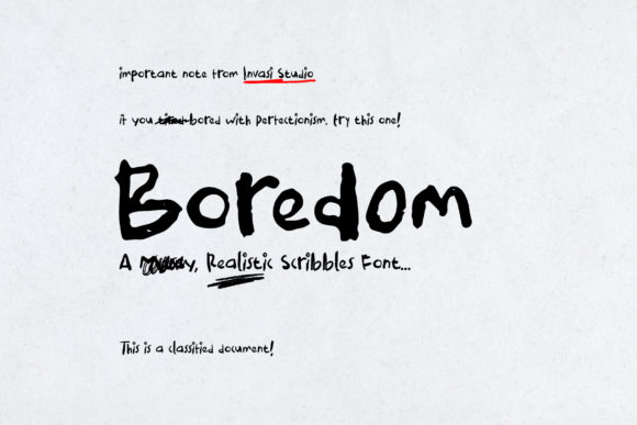 Boredom: A Quirky Display Font That Makes Handmade Products Pop