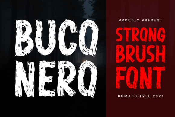 Buco Nero: A Bold Brushed Display Font for Craft-Forward Brands