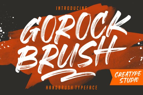 Gorock Brush: A Daring Display Font for Bold Brand Identities
