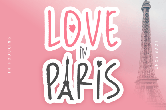 Love in Paris Display Font for Romantic Branding