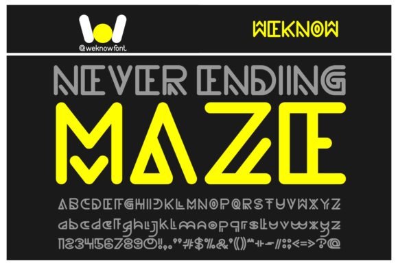 Never Ending Maze: The Geometric Display Font for Memorable Brands
