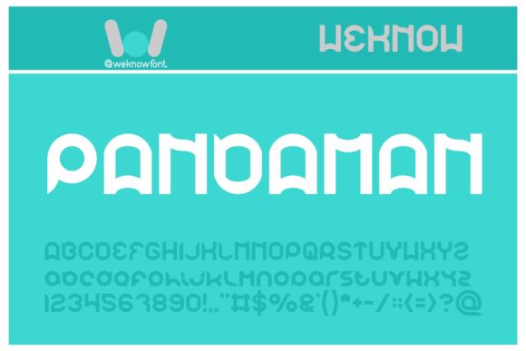 Pandaman: A Bouncy Display Font for Makers