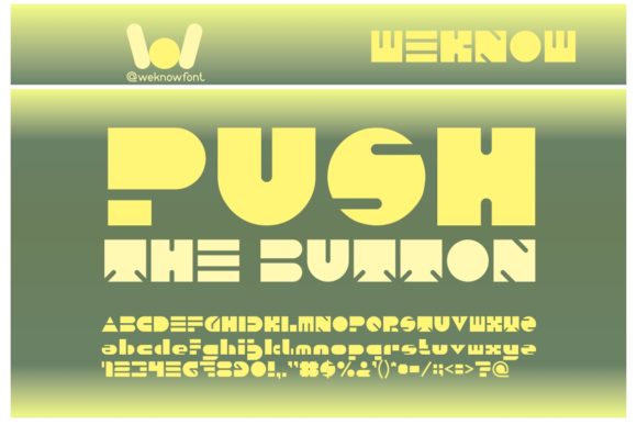 Push the Button: A Bold Display Font for Crafters