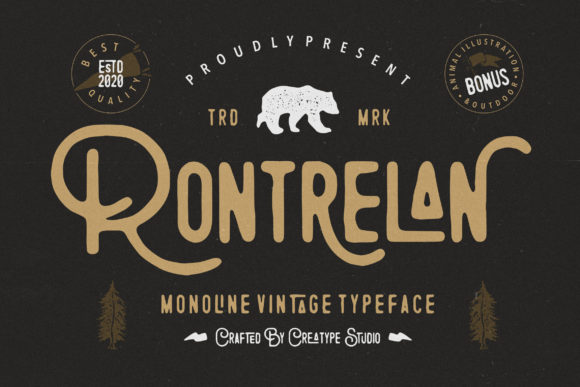 Rontrelan: A Vintage Display Font That Feels Like Home