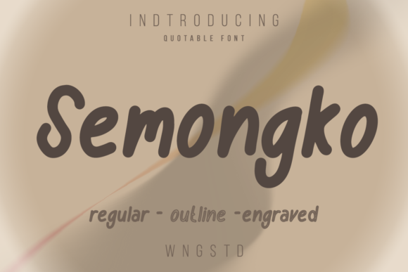 Semongko: A Whimsical Display Font for Small Business Brands